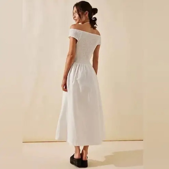 Free People Ceci Smocked White Dress - Picture 2 of 4